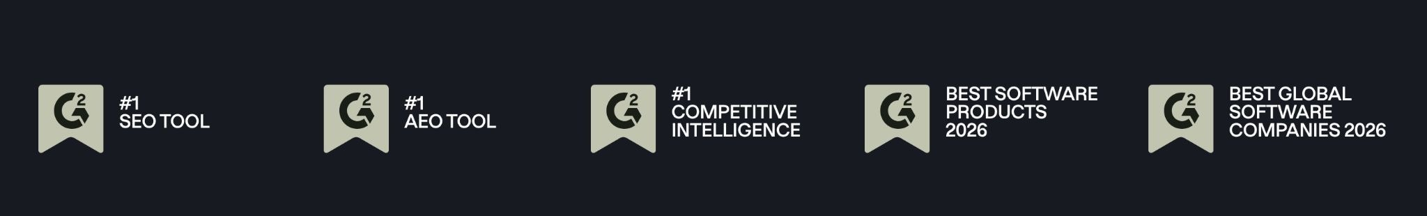 A landing page by Semrush displaying prominent awards and accolades.